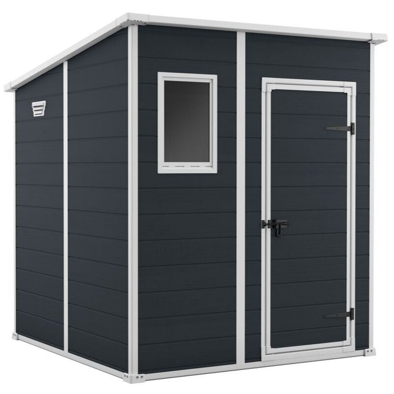 Manor 6x6ft Resin Garden Shed Weather Resistant Storage