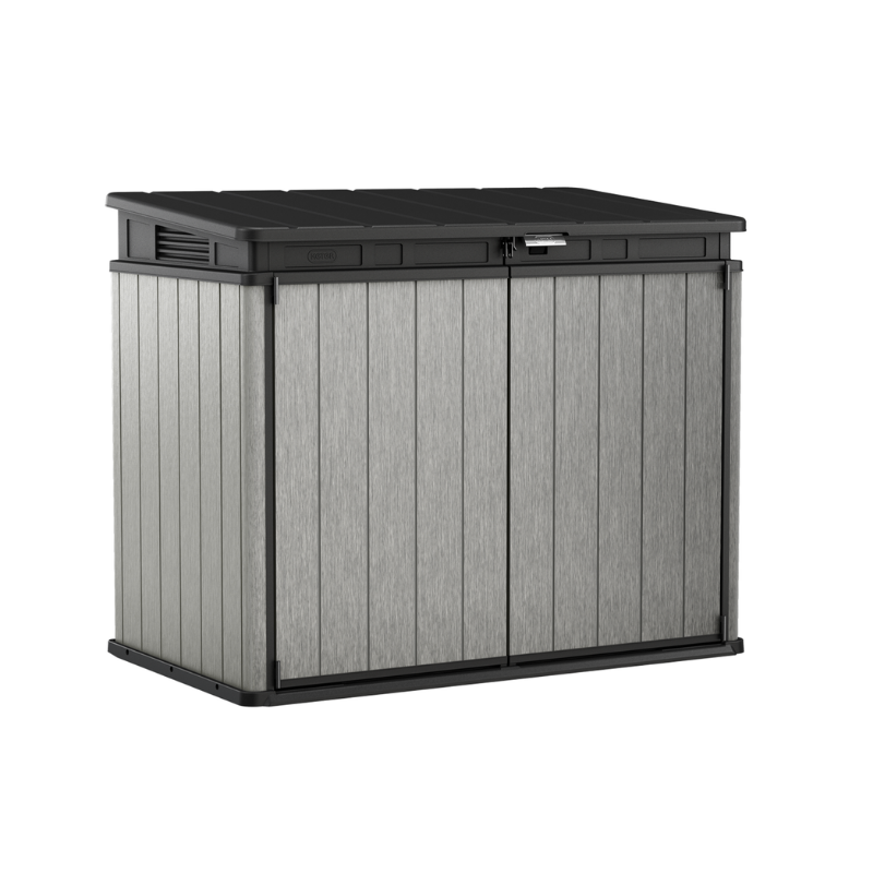 Elite Store Outdoor Plastic Storage Unit With Hydraulic Lid