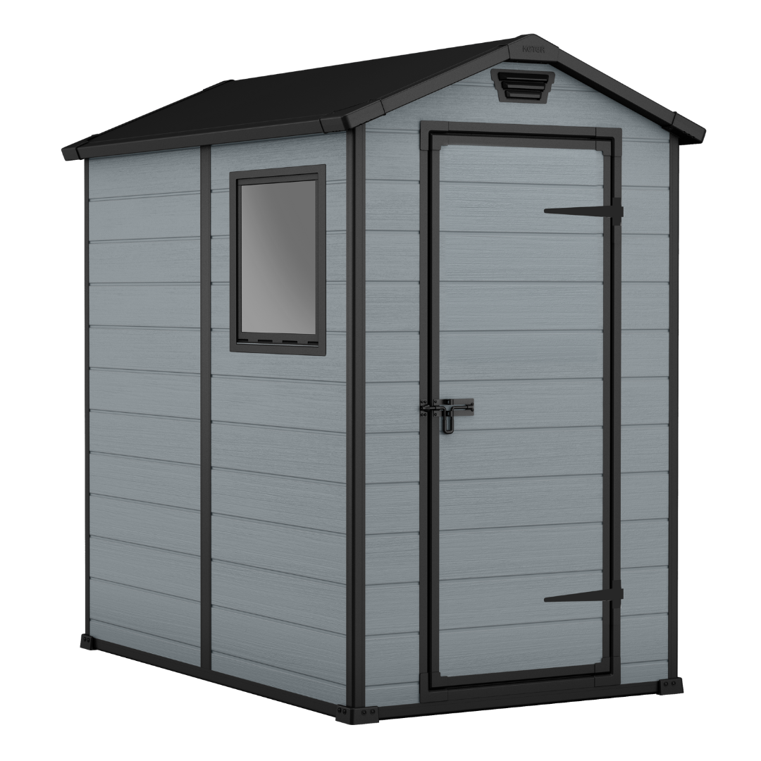 Keter Manor 4x6ft Resin Outdoor Storage Shed With Window