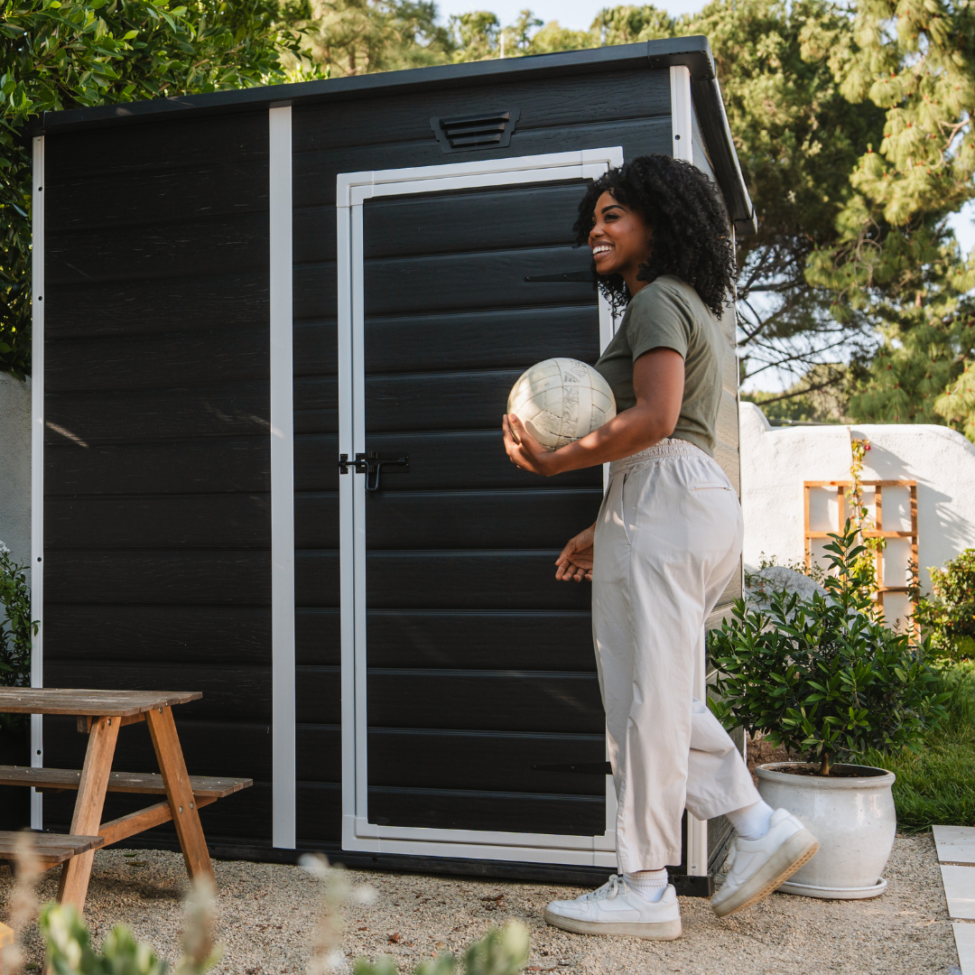 Manor Pent Essential 6x4ft Plastic Resin Garden Shed