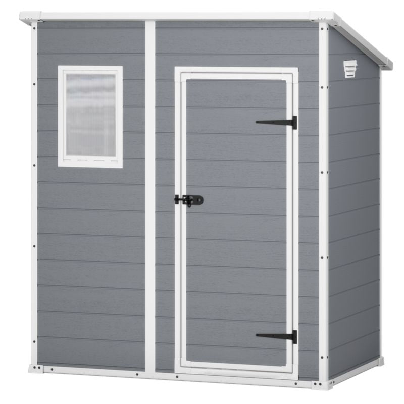 Keter Manor Pent 6x4ft Garden Shed Resin Storage Grey