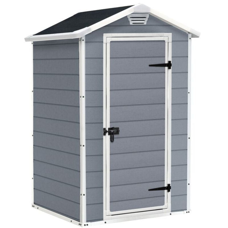 Keter Manor 4x3ft Resin Storage Shed Weather-Resistant Grey