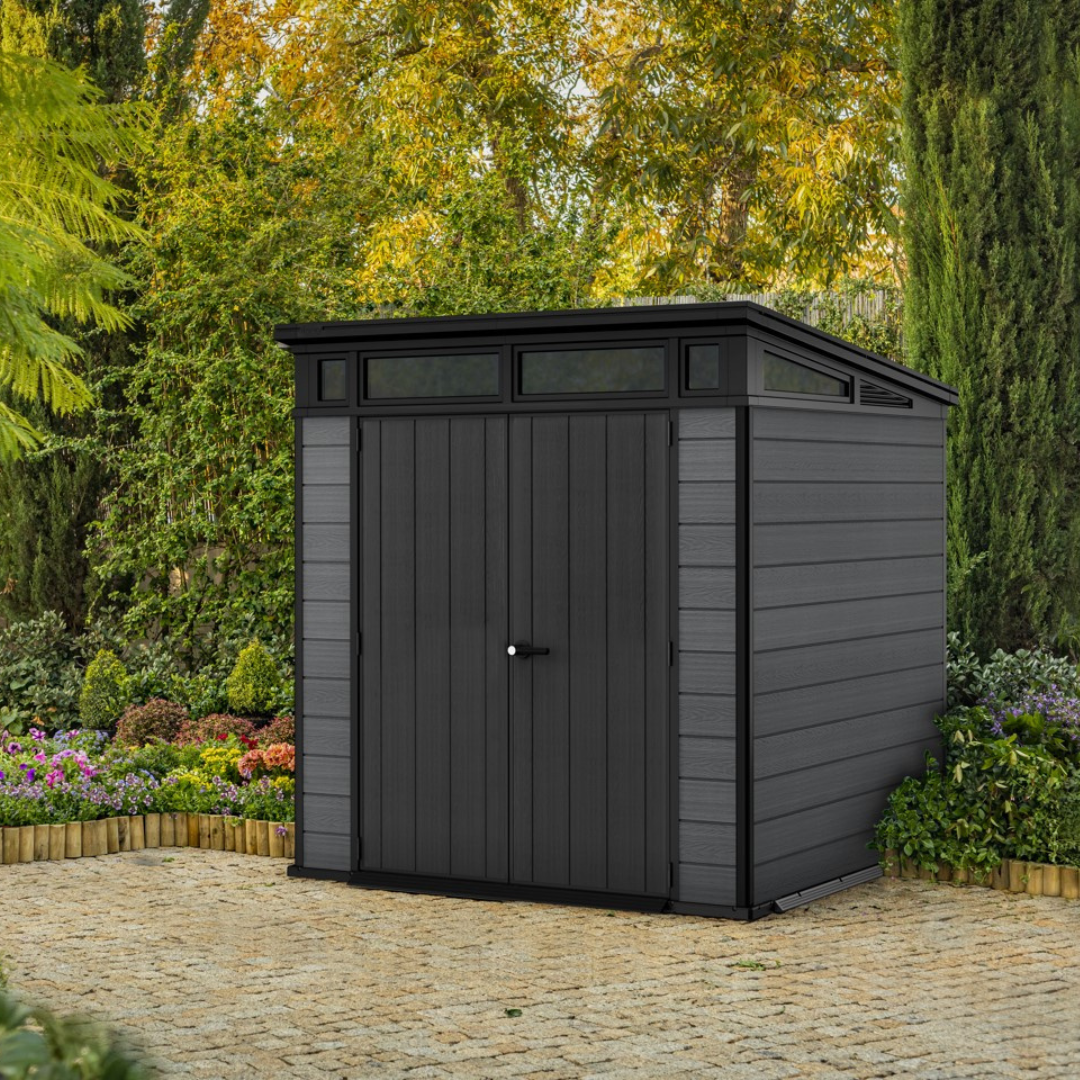 Keter Cortina 7x7ft Resin Garden Shed Double Door