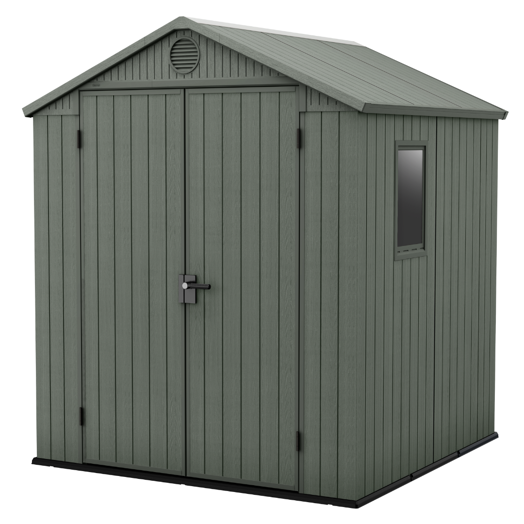 Keter Darwin 6x6ft Resin Garden Shed Green