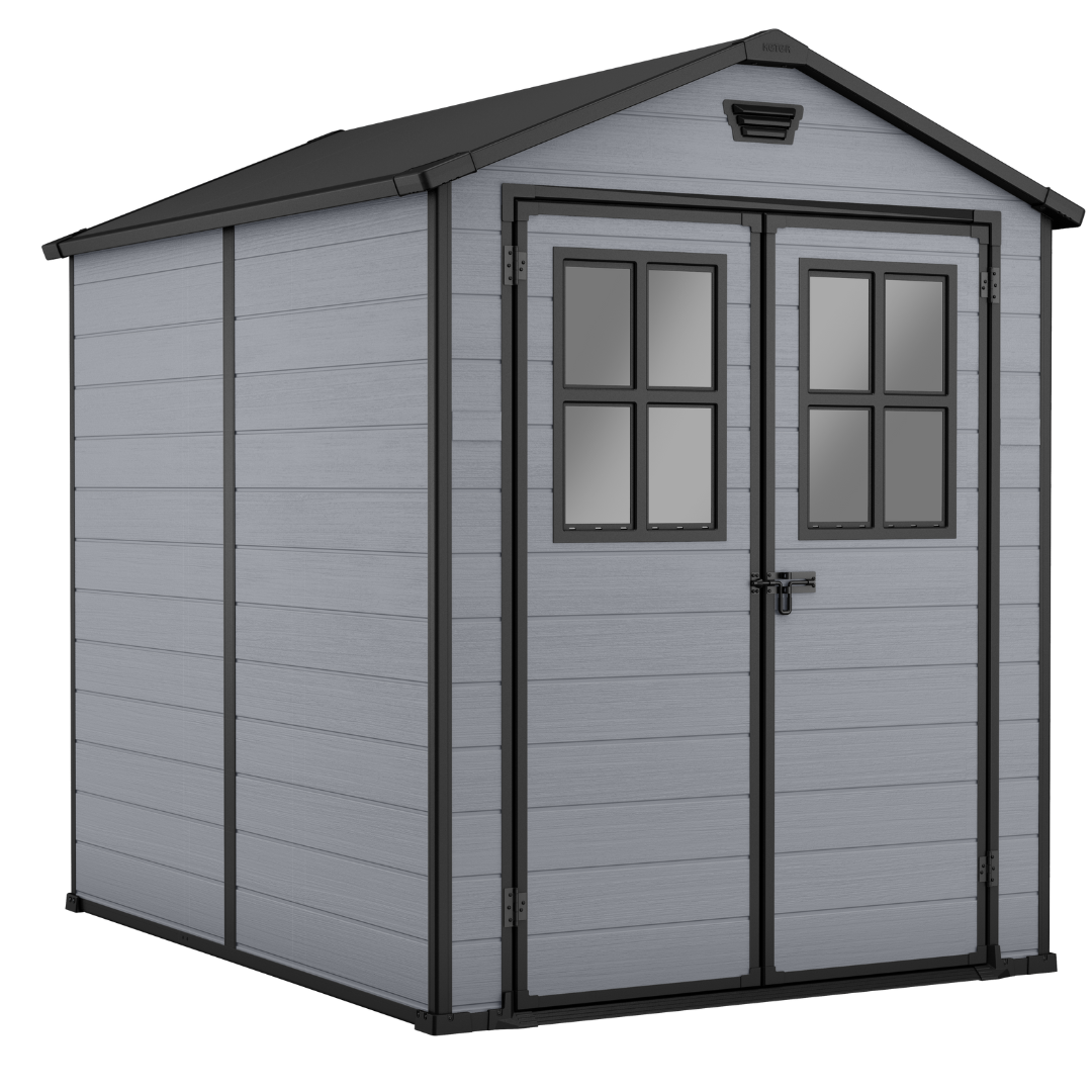 Keter Manor 6x8ft Resin Garden Storage Shed Weather-Resistant