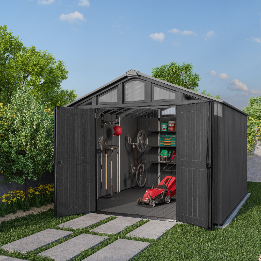 Keter Stronghold 10x11.5ft Resin Storage Shed Grey