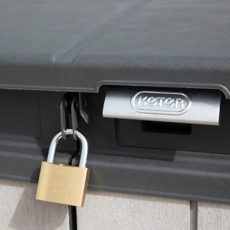 Elite Store Outdoor Plastic Storage Unit With Hydraulic Lid