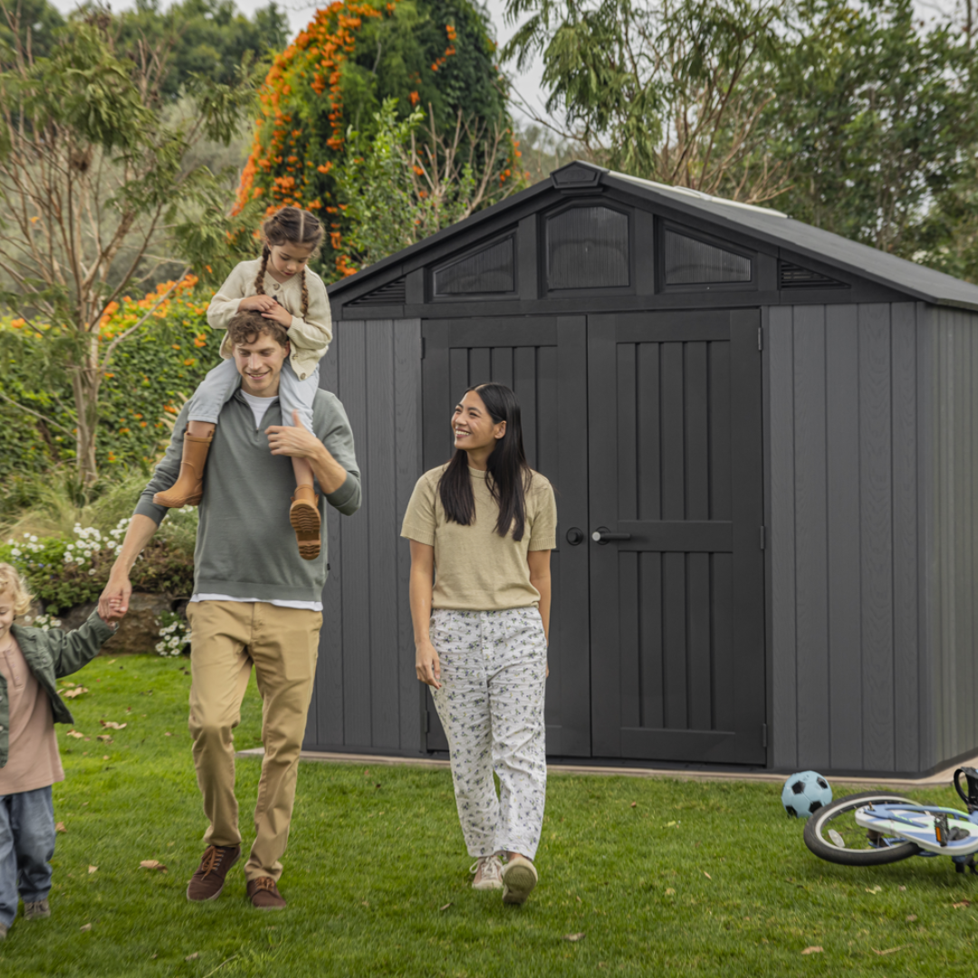 Keter Stronghold 10x8ft Resin Composite Storage Shed Grey