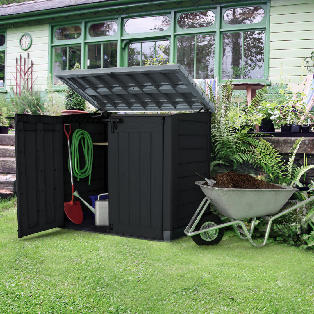 Keter Store-It-Out Max Outdoor Storage Unit 1200L Black-Grey