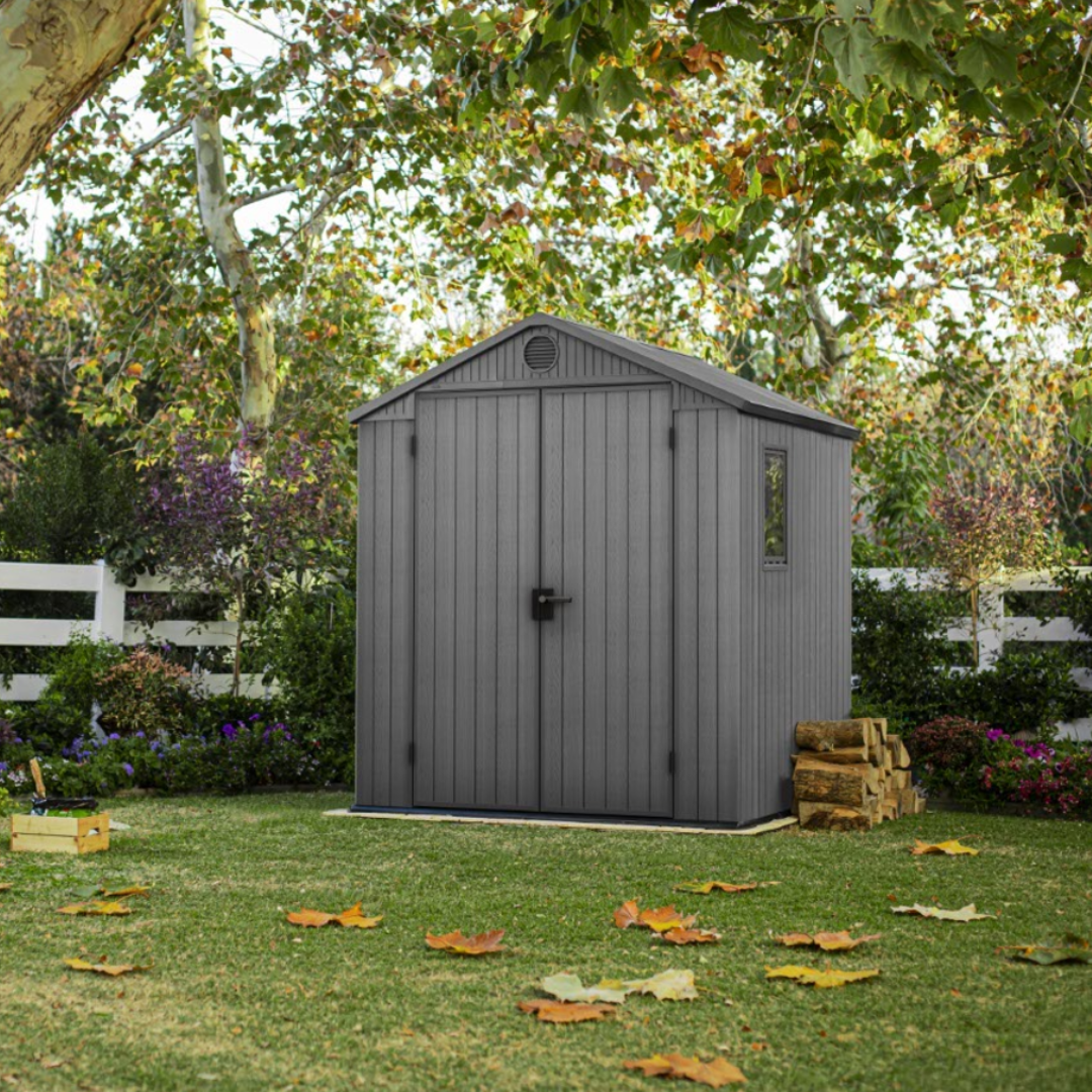 Keter Darwin 6x6 Composite Outdoor Storage Shed Grey