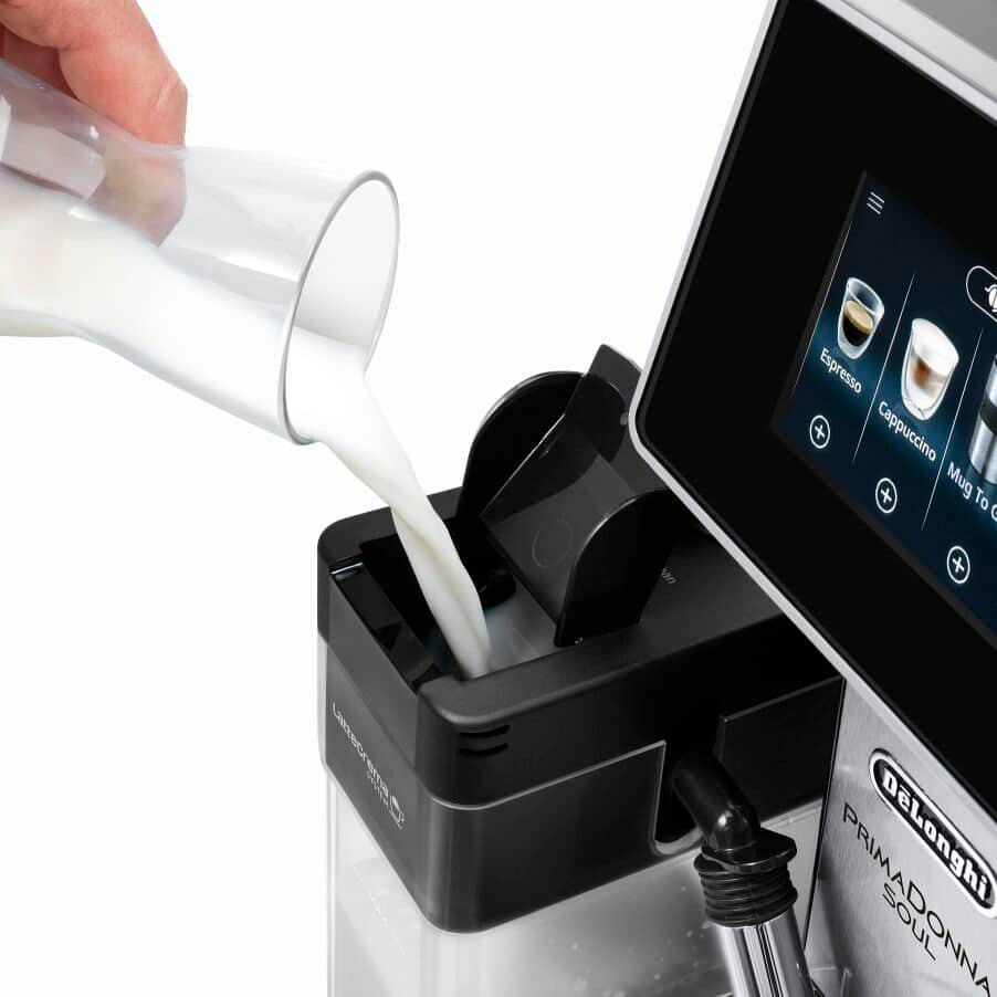 DeLonghi ECAM610.75.M Primadonna Soul Fully Automatic Bean to Cup Coffee Machine Metal Black