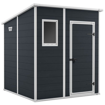Manor 6x6ft Resin Garden Shed Weather Resistant Storage