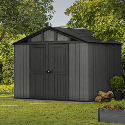 Keter Stronghold 10x8ft Resin Composite Storage Shed Grey