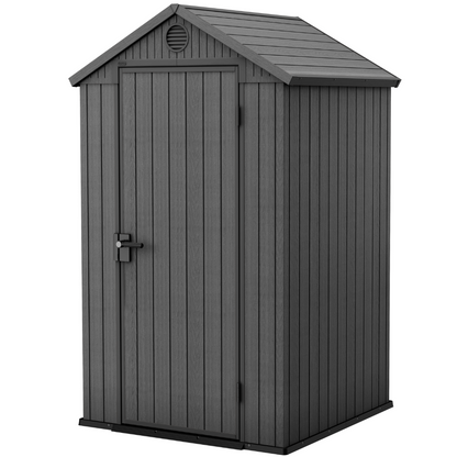Keter Darwin 4x4ft Garden Storage Shed 0.63-inch Grey
