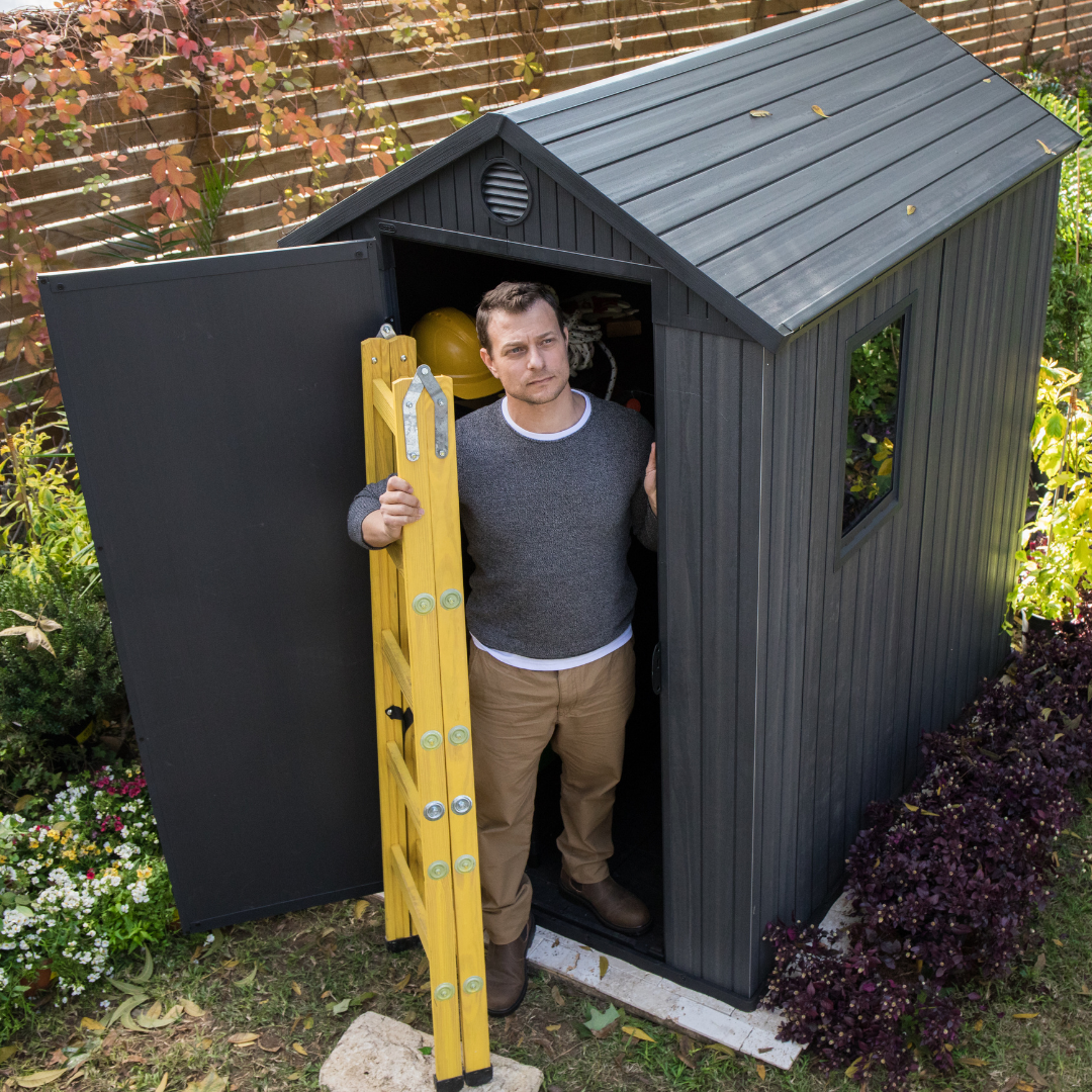 Keter Darwin 4x6ft Garden Shed Grey