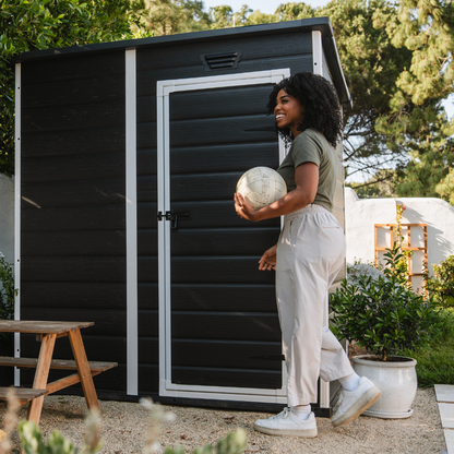 Manor Pent Essential 6x4ft Plastic Resin Garden Shed