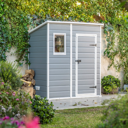 Keter Manor Pent 6x4ft Garden Shed Resin Storage Grey