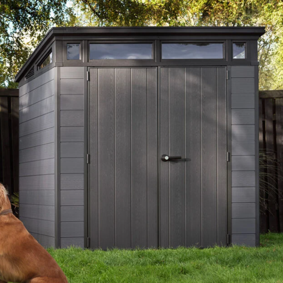 Keter Cortina 7x7ft Resin Garden Shed Double Door