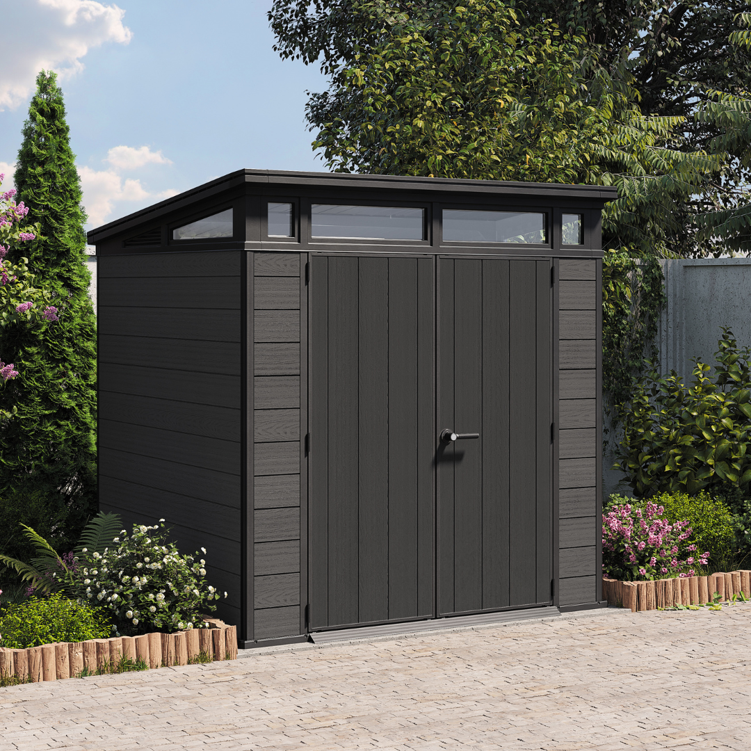 Keter Cortina 7x7ft Resin Garden Shed Double Door