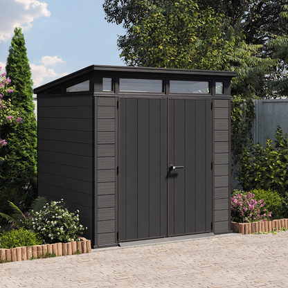 Keter Cortina 7x7ft Resin Garden Shed Double Door