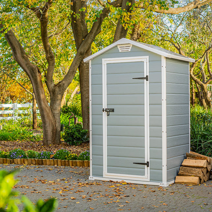 Keter Manor 4x3ft Resin Storage Shed Weather-Resistant Grey