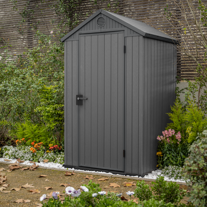 Keter Darwin 4x4ft Garden Storage Shed 0.63-inch Grey