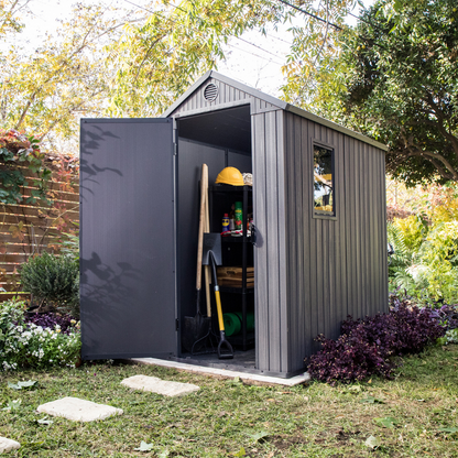 Keter Darwin 4x6ft Garden Shed Grey