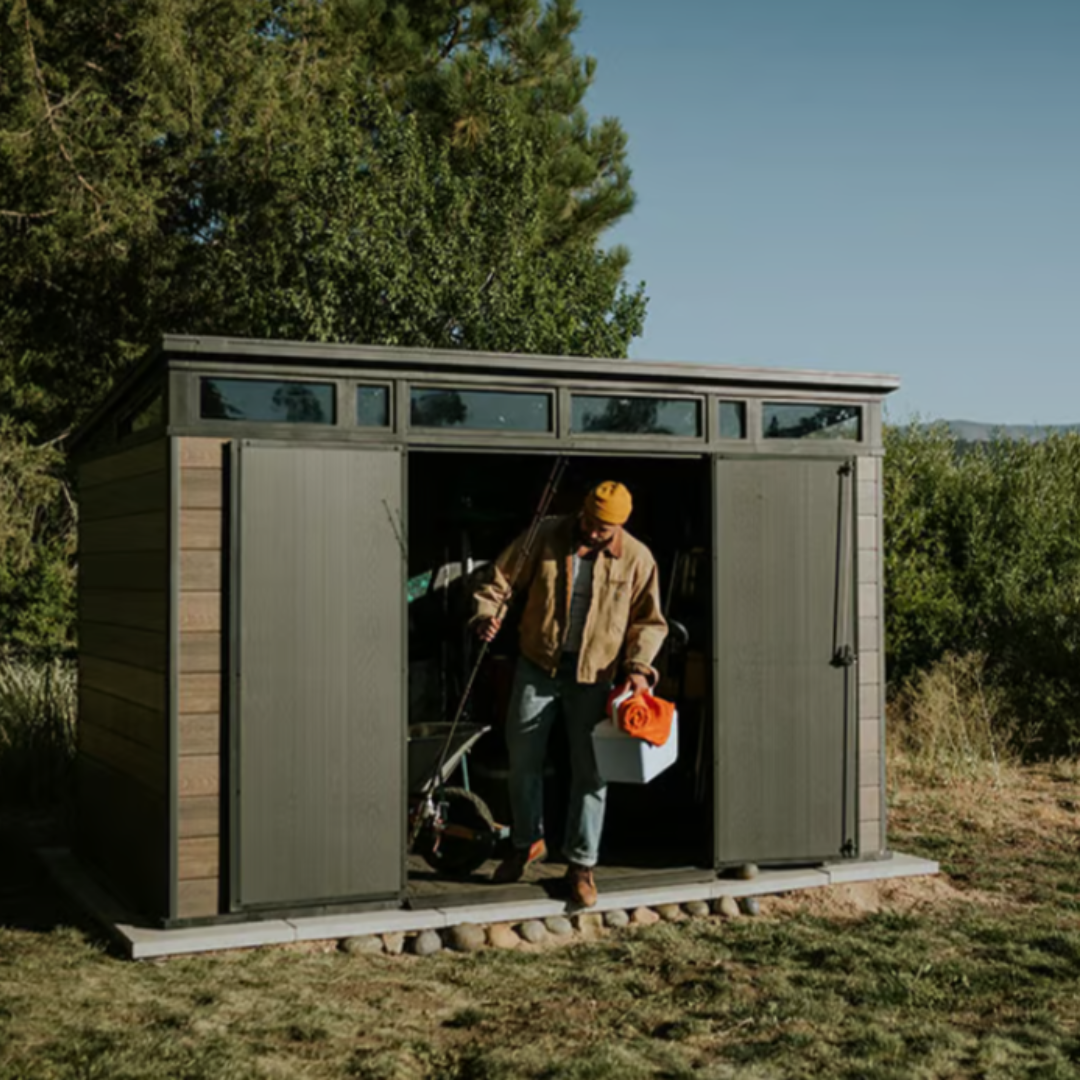 Keter Signature Collection 11x7ft Garden Shed Ashwood