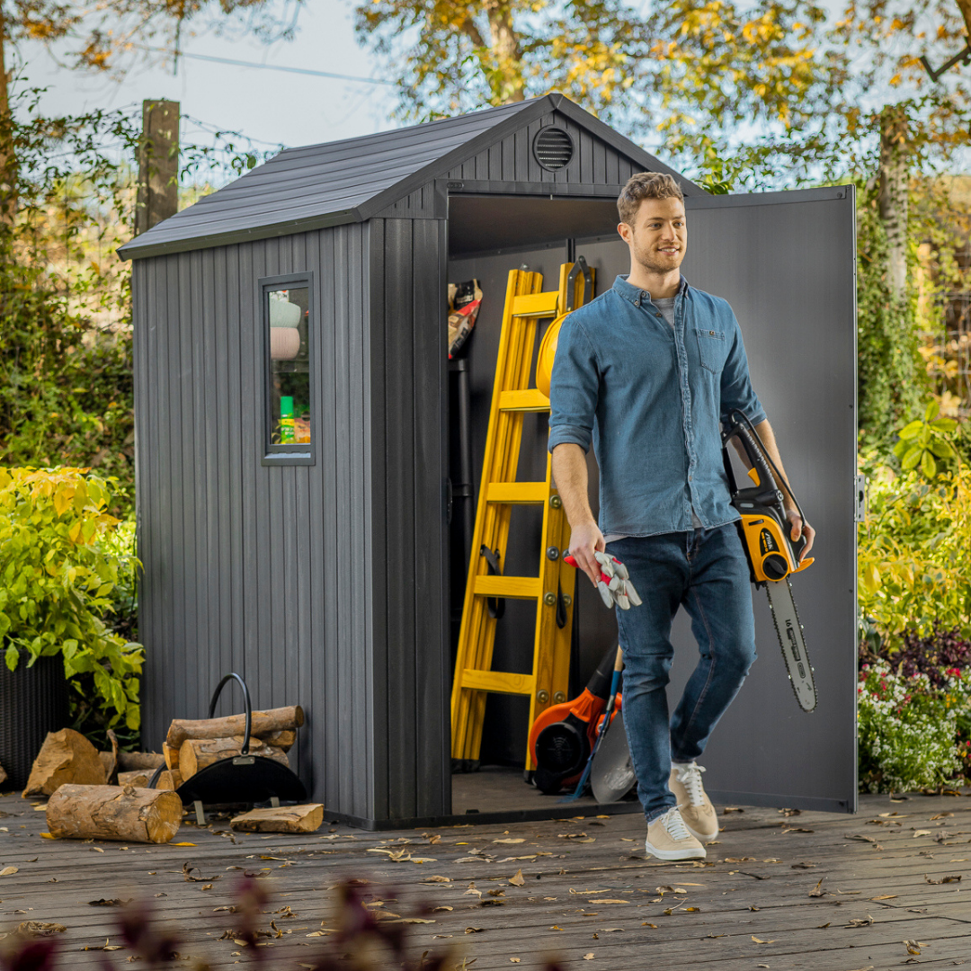 Keter Darwin 4x6ft Garden Shed Grey