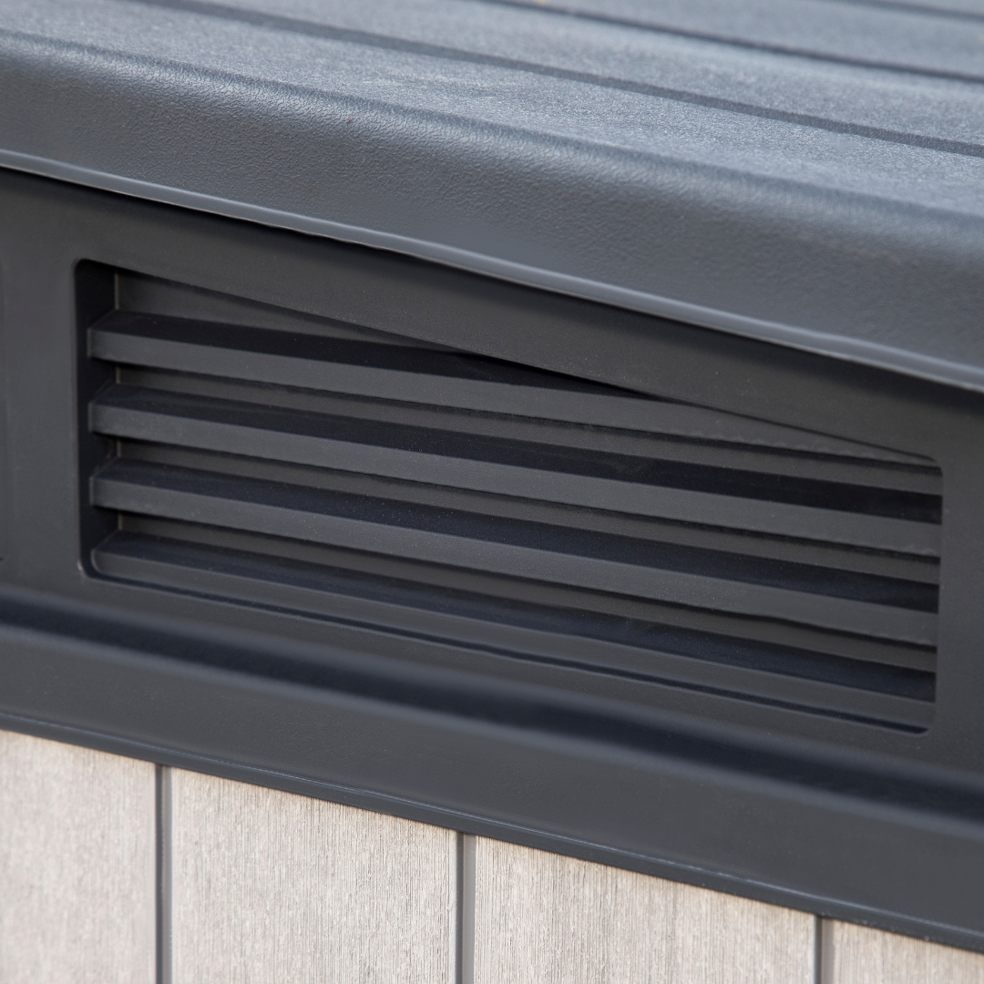 Elite Store Outdoor Plastic Storage Unit With Hydraulic Lid