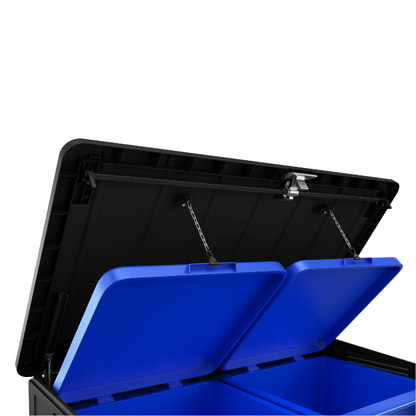 Elite Store Outdoor Plastic Storage Unit With Hydraulic Lid