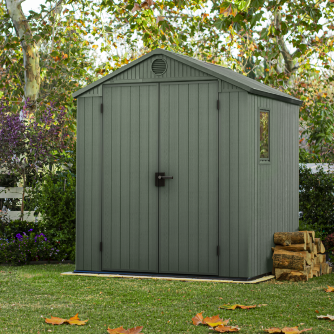 Keter Darwin 6x6ft Resin Garden Shed Green
