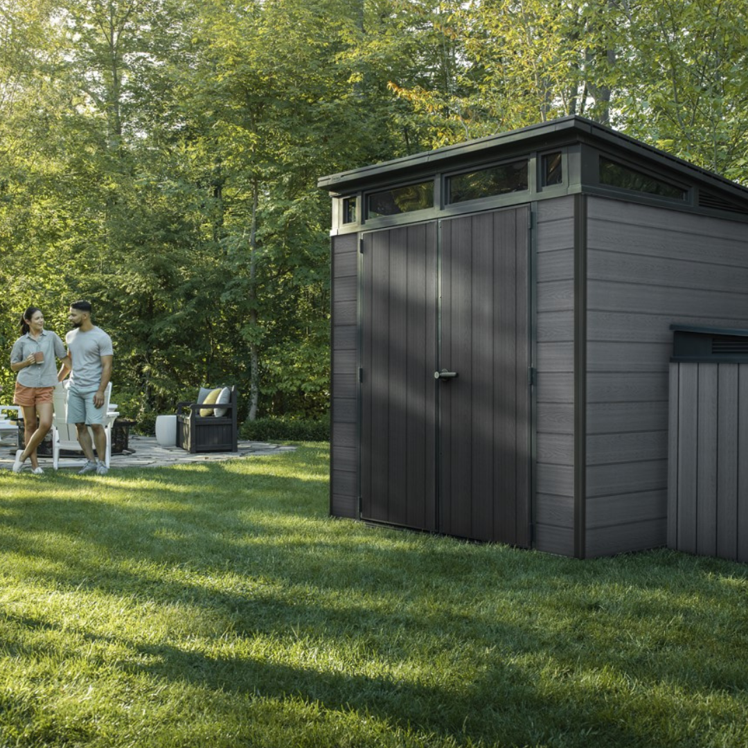 Keter Cortina 7x7ft Resin Garden Shed Double Door