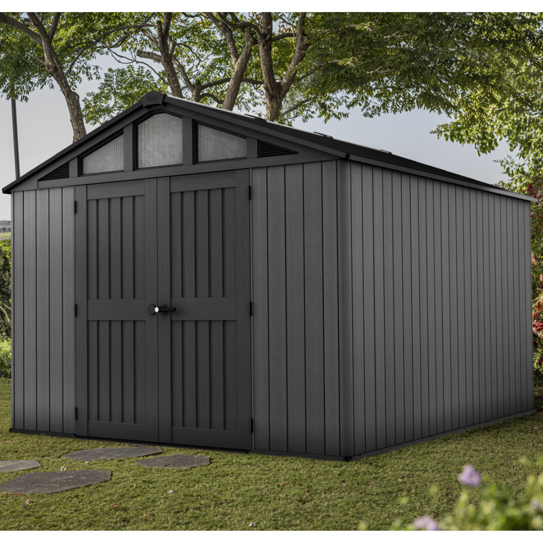 Keter Stronghold 10x11.5ft Resin Storage Shed Grey