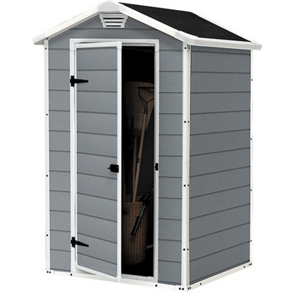 Keter Manor 4x3ft Resin Storage Shed Weather-Resistant Grey