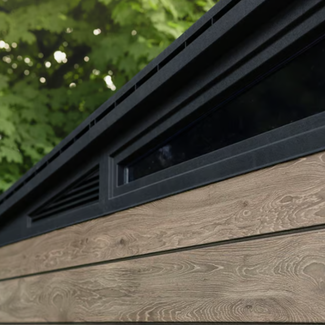Keter Signature Collection 11x7ft Garden Shed Ashwood