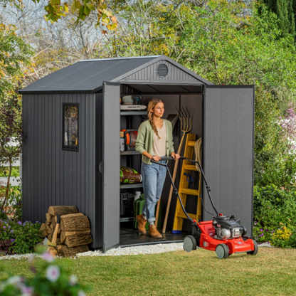 Keter Darwin 6x6 Composite Outdoor Storage Shed Grey