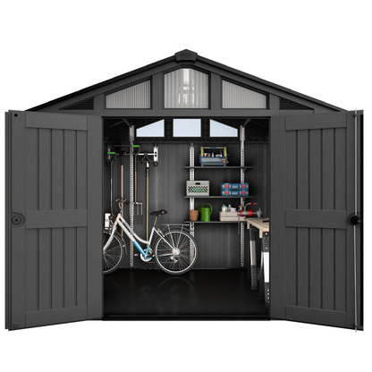 Keter Stronghold 10x8ft Resin Composite Storage Shed Grey