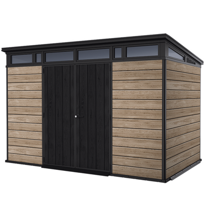 Keter Signature Collection 11x7ft Garden Shed Ashwood