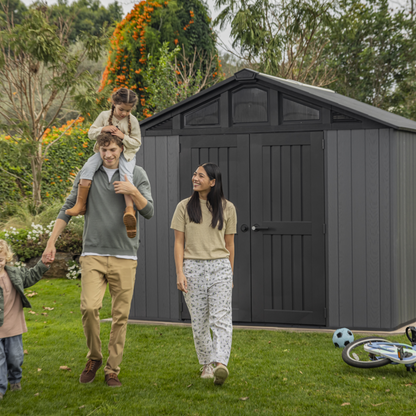 Keter Stronghold 10x8ft Resin Composite Storage Shed Grey