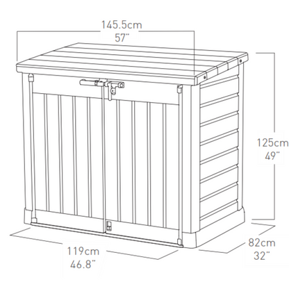 Keter Store-It-Out Max Outdoor Storage Unit 1200L Black-Grey