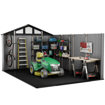 Keter Stronghold 10x15ft Resin Outdoor Storage Shed Grey