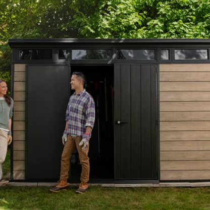 Keter Signature Collection 11x7ft Garden Shed Ashwood
