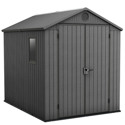 Keter Darwin 6x8ft Composite Storage Shed Grey 16mm Walls