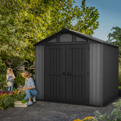 Keter Stronghold 8x8ft Garden Shed Resin Composite Grey