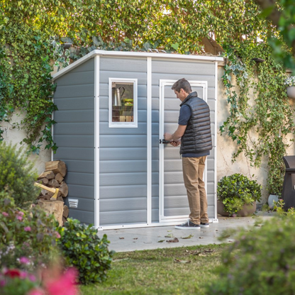 Keter Manor Pent 6x4ft Garden Shed Resin Storage Grey