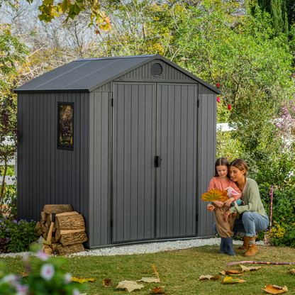 Keter Darwin 6x6 Composite Outdoor Storage Shed Grey
