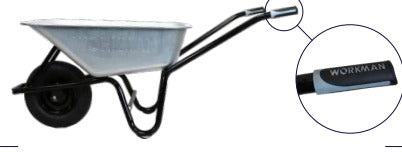 Workman Galvanized Builders Wheelbarrow - 90Lt