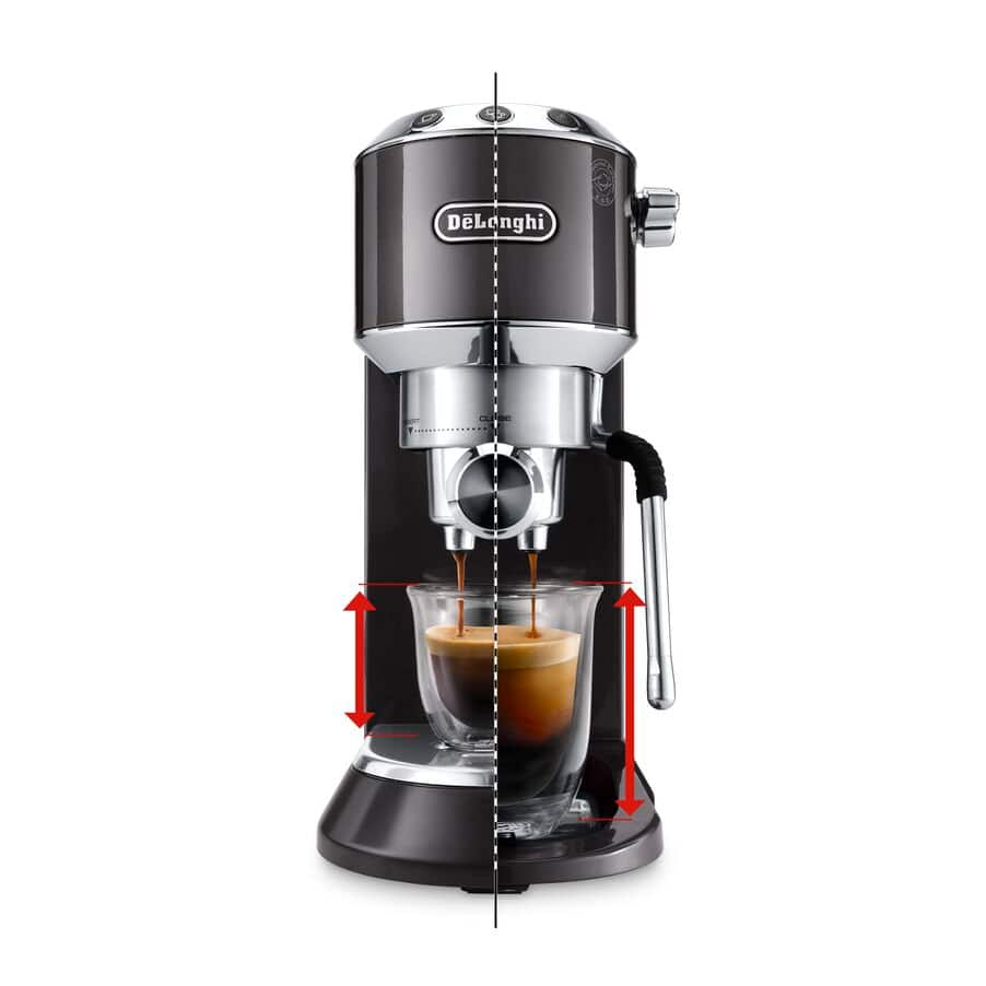 Delonghi EC885.GY Dedica Arte Manual Espresso Coffee maker with Milk Frother - Grey