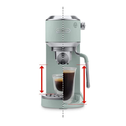 Delonghi EC890.GR Dedica Duo with Advanced Milk Steam Wand Manual Espresso Machine Green
